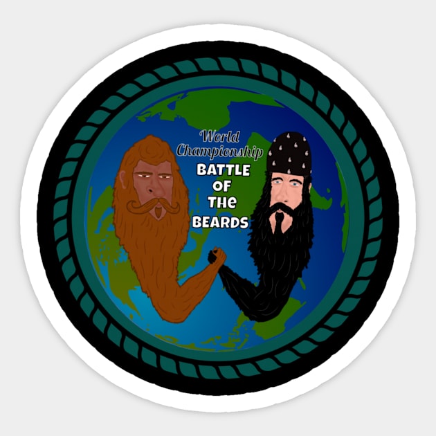 World Championship Battle of the Beards Sticker by DRAWGENIUS